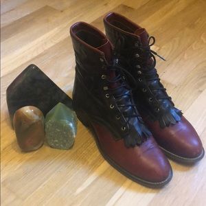 Vintage Justin Roper Boots with Carrying Case!